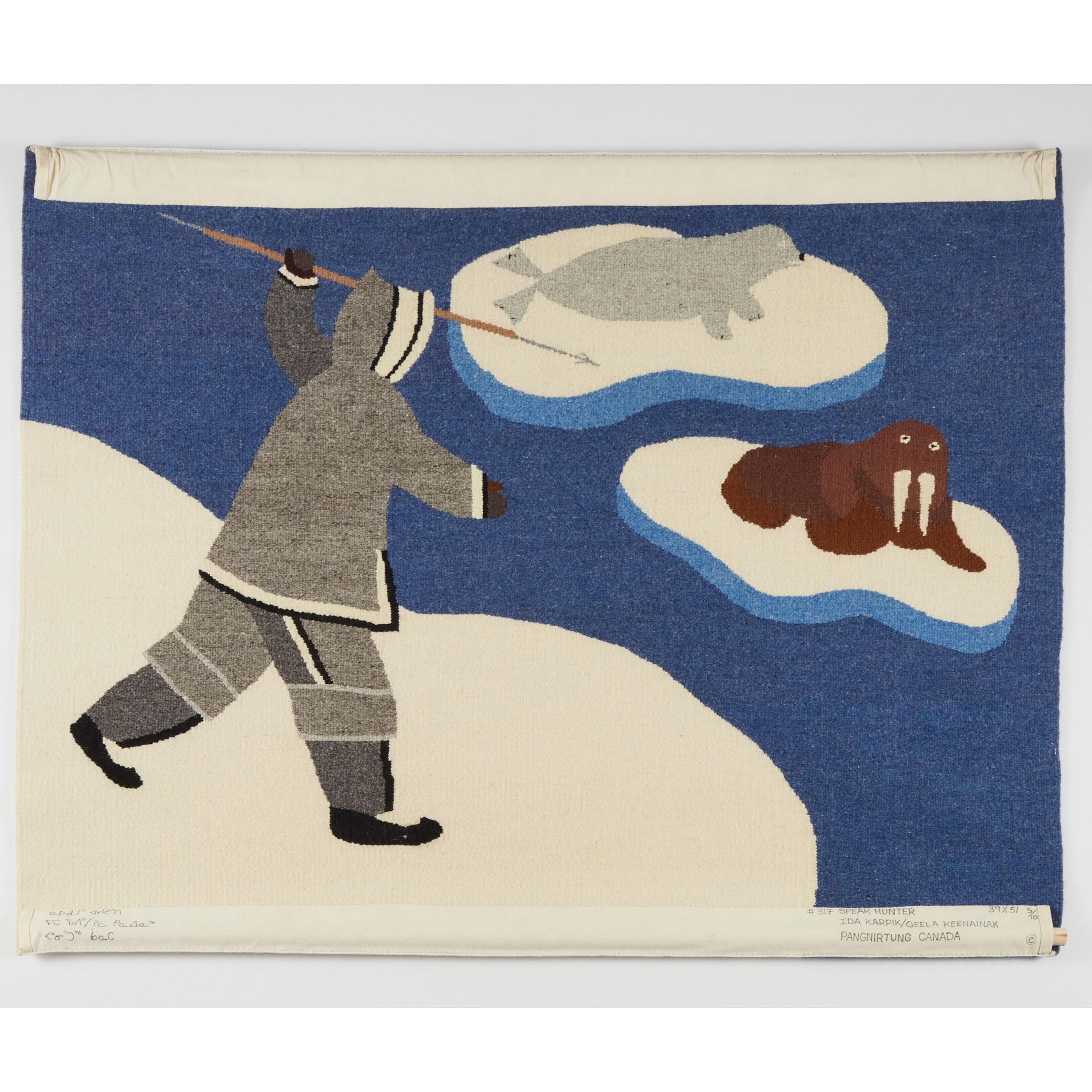 Artwork by Ida Karpik, SPEAR HUNTER, Made of wool, canvas