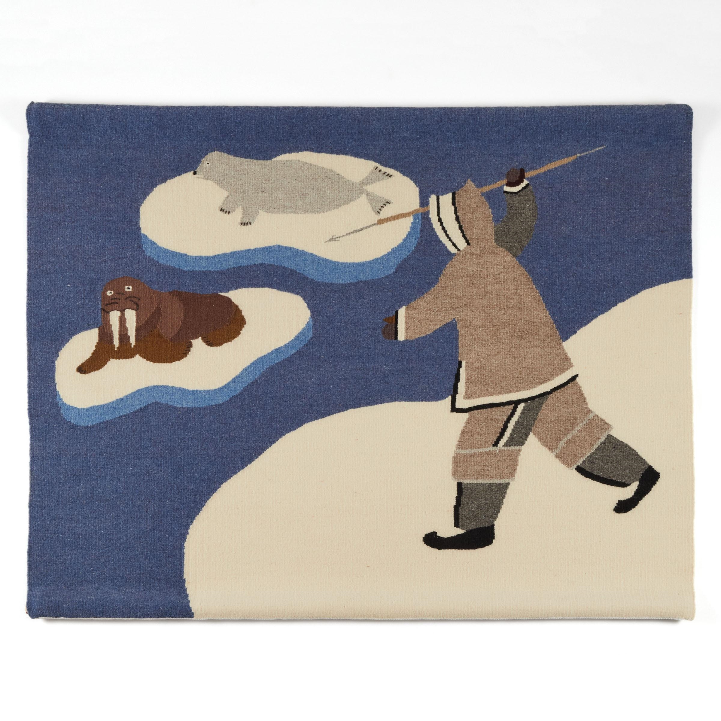 Artwork by Ida Karpik, SPEAR HUNTER, Made of wool, canvas