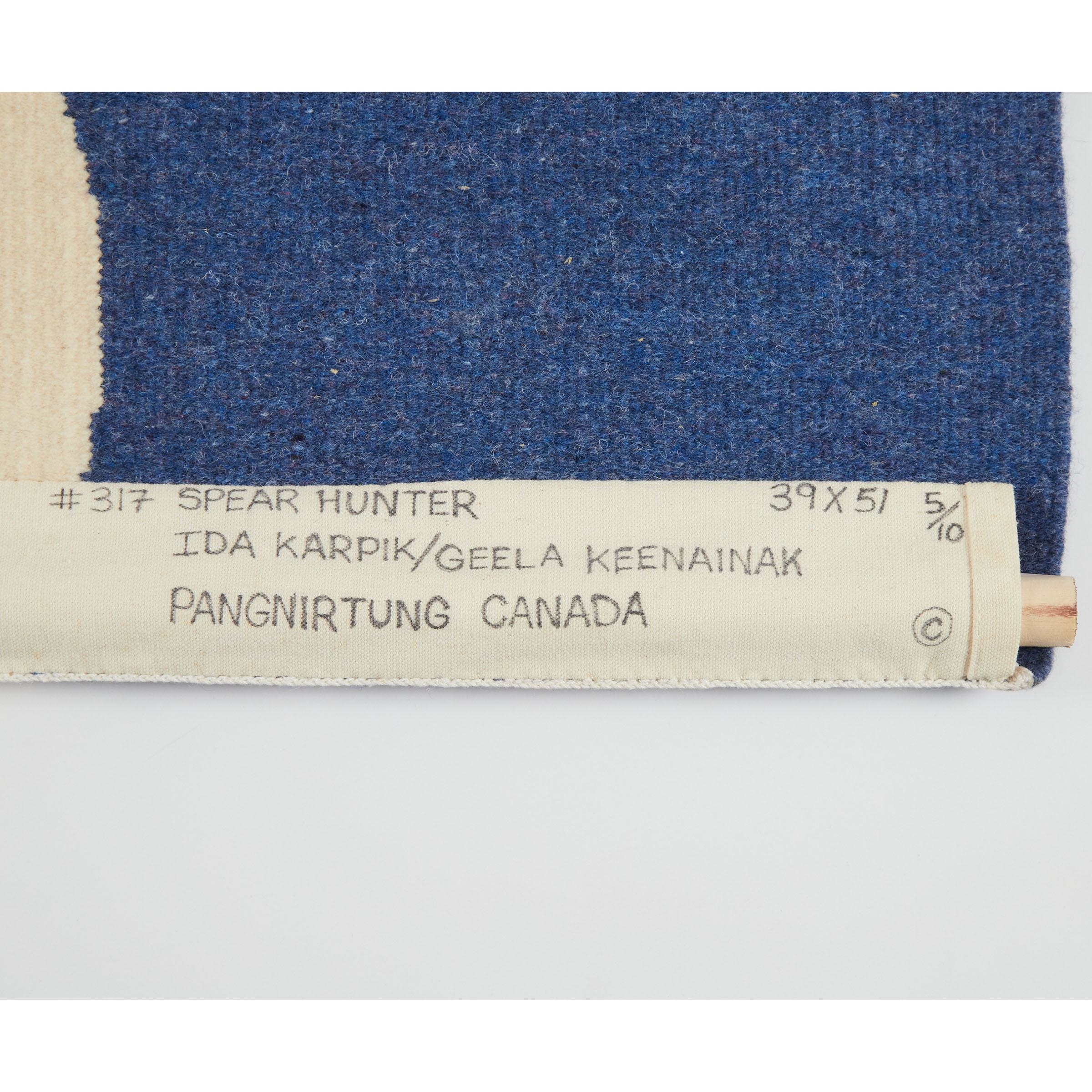 Artwork by Ida Karpik, SPEAR HUNTER, Made of wool, canvas