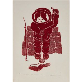 UNTITLED (WOMAN FISHING) - Kanayuk Tukalak
