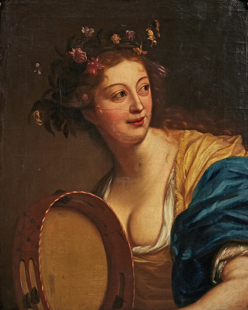 Theodore Rombouts | Woman with a tambourine (Circa 1700) | MutualArt