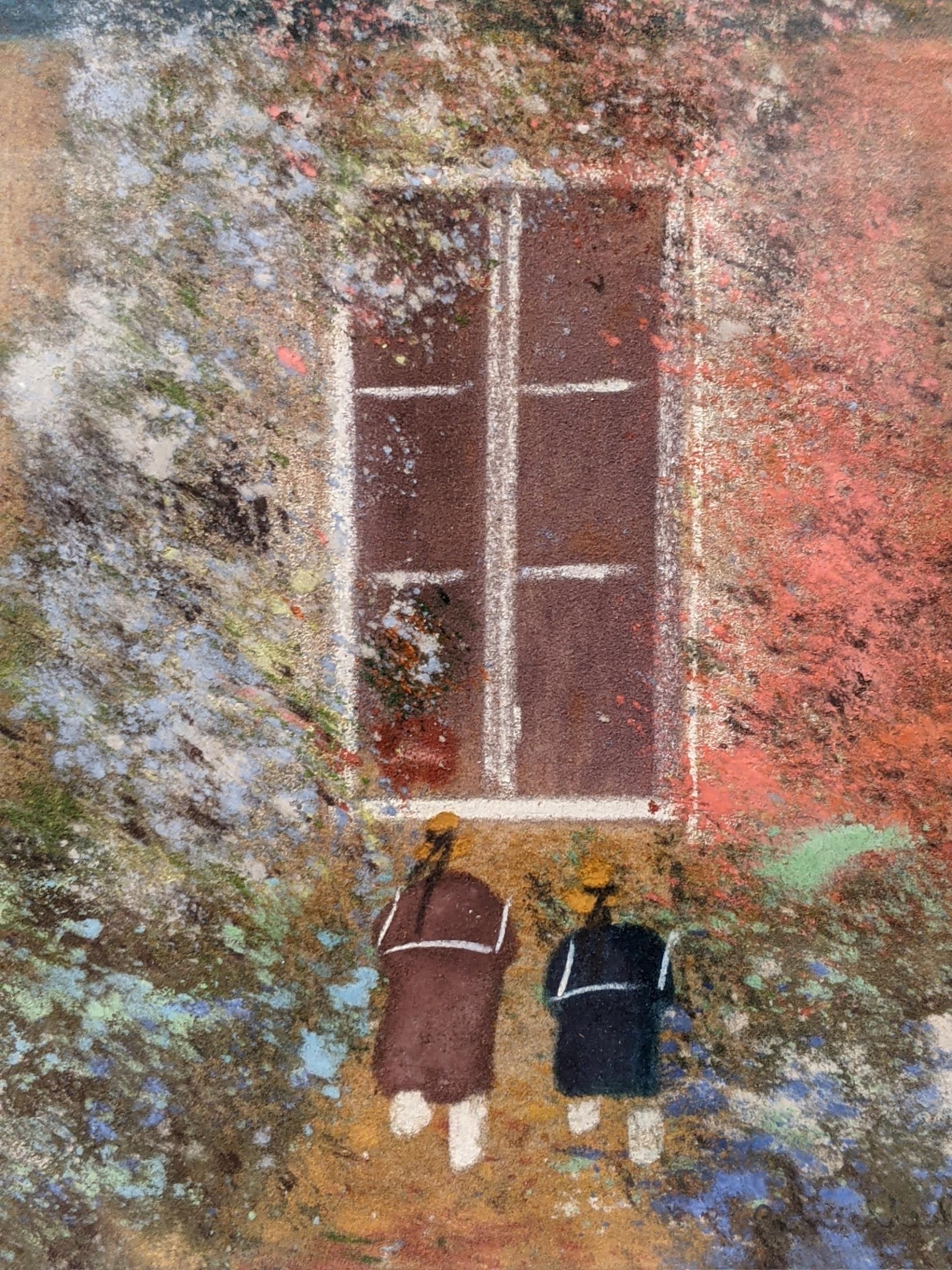 Gabrielle Bellocq | Gabrielle Bellocq - figures by a window pastel ...