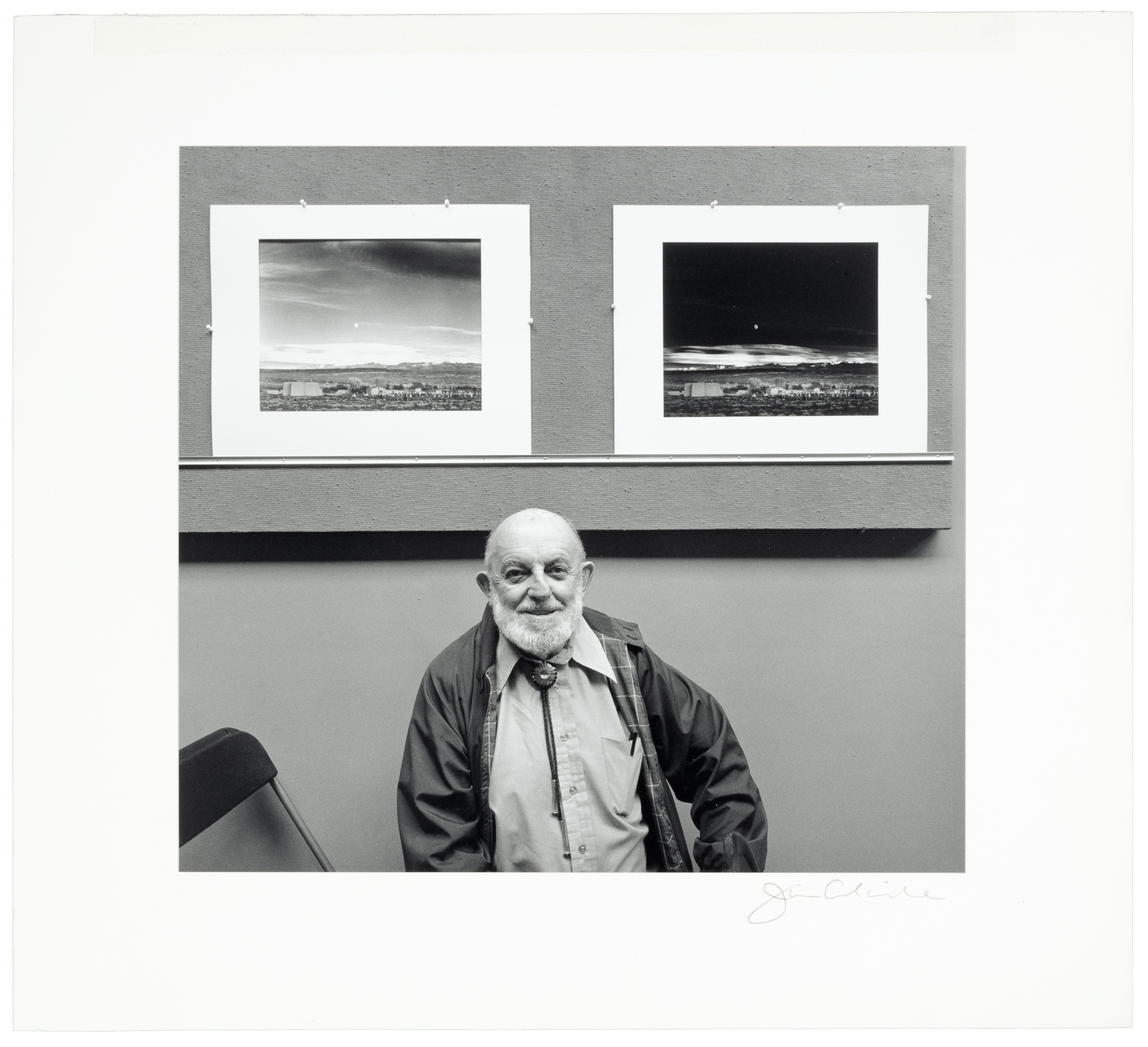 Jim Alinder | Ansel with Two Moonrises, Carmel (1981) | MutualArt