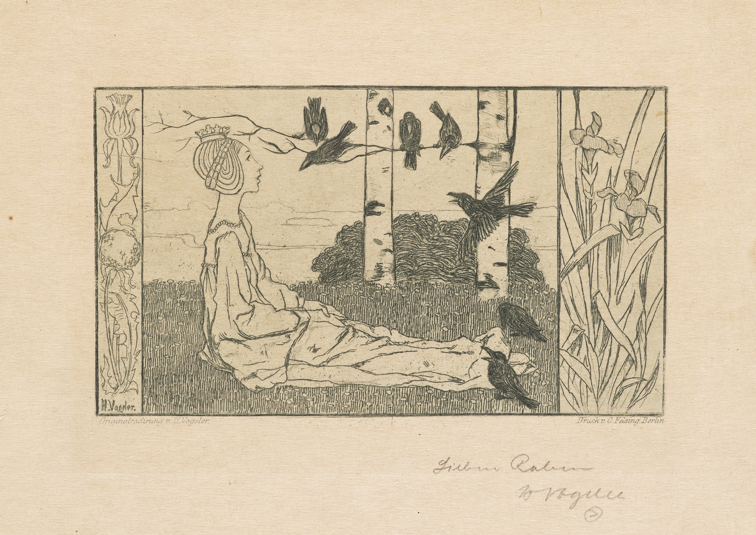 Heinrich Vogeler | Die sieben Raben (1895) | MutualArt