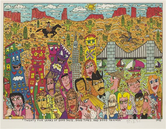 James Rizzi | Sundays in the Sun (1995) | MutualArt