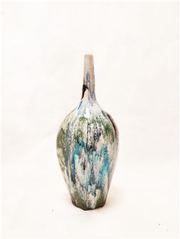 Ceramic bottle enamelled and decorated - Guido Gambone