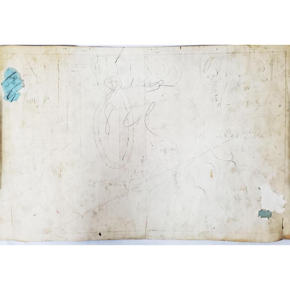 Artwork by Burris Jenkins Jr., Rare Ink Drawing of Herman Goering, Made of Hand Painted Ink, Pencil & Mixed Media on Paper