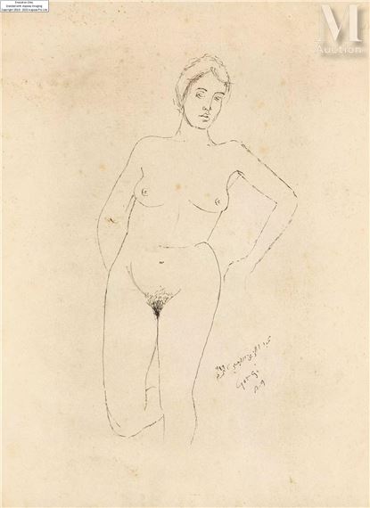 Nu féminin, (19)49 by Abdelaziz Gorgi, 1949