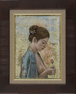 Artwork by Akiyoshi Takada, buds (a set of 2, Made of oil on canvas