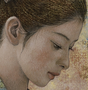 Artwork by Akiyoshi Takada, buds (a set of 2, Made of oil on canvas