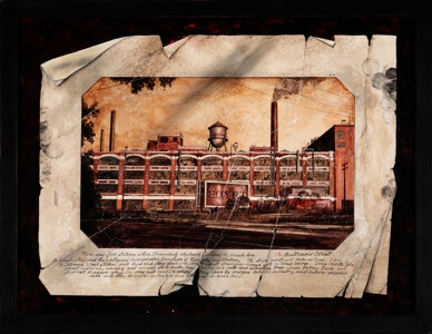 Artwork by Michael Flanagan, Baltimore Street, Made of Mixed media on board