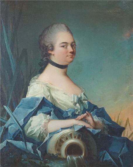 Portrait de Claude Aubert d'Ailly, baronne de Vauquelin des Chesnes de Verneuil (1740-1805) by Louis-Richard-François Dupont de Montfiquet