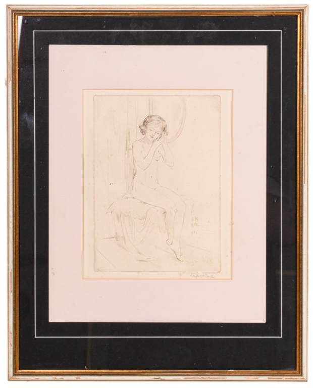 Artwork by Margaret Cane, Pencil Signed Nude Etching - Margaret Cane, Made of etching