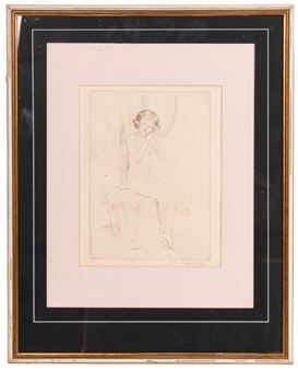 Pencil Signed Nude Etching - Margaret Cane - Margaret Cane