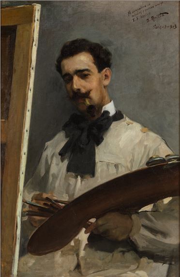 Portrait du peintre T. S. Freire by Aurelio Bibiano de Arteta y Errasti