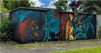 Owl Artwork Replaces 'Eyesore' Graffiti