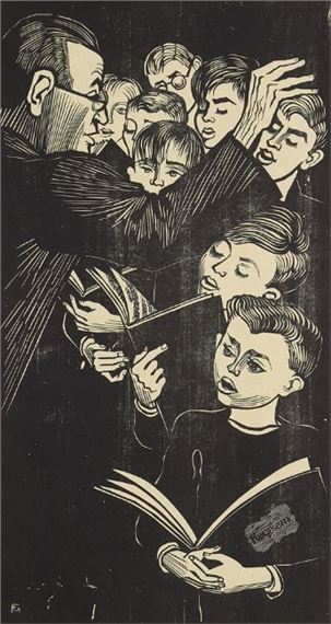 "Knabenchor", by Conrad Felixmüller
