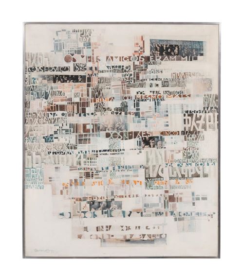 . Untitled - Abstract with Words - 1971 by Tomas Mateus, 1971