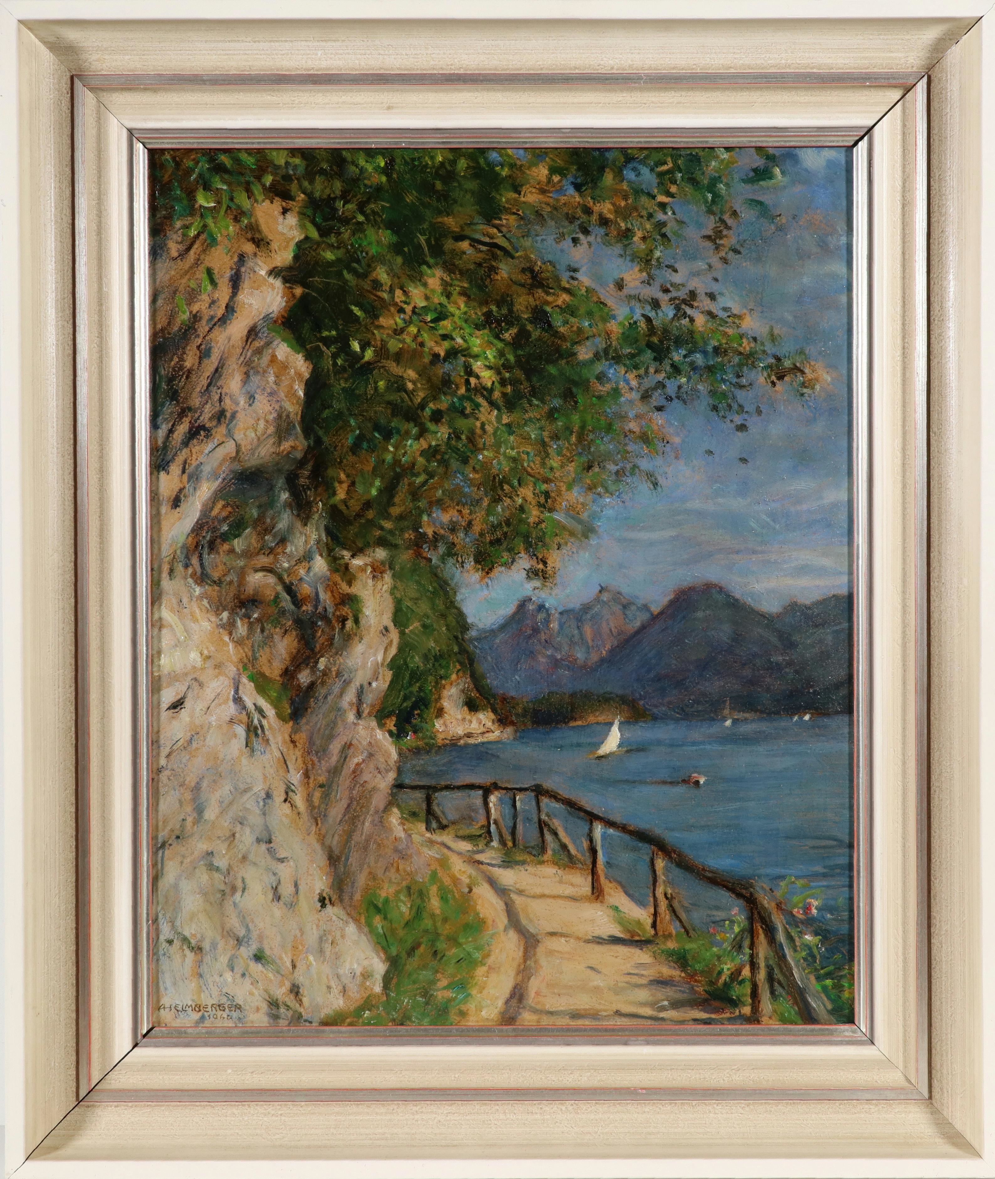 Adolf Helmberger | Uferweg am Wolfgangsee (Fürbergweg) (1960) | MutualArt