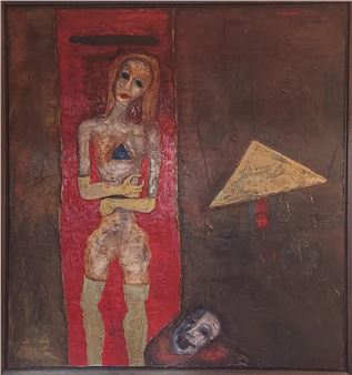 RED DOOR AND TRIANGLE - Entang Wiharso