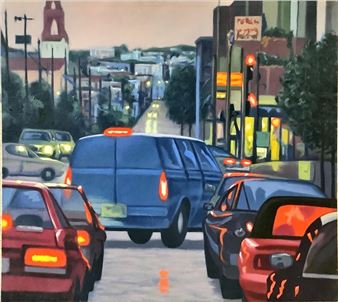 Acrylic on Canvas ‘The Streets of San Francisco’ 36 x 42 in. (91.4 x 106.7 cm - William Jefferson