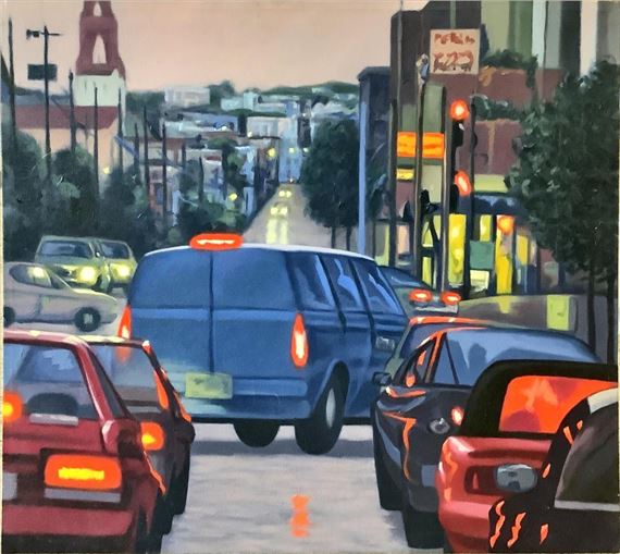 Acrylic on Canvas ‘The Streets of San Francisco’ 36 x 42 in. (91.4 x 106.7 cm - William Jefferson