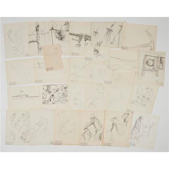 Rowley Walter Murphy | 32 SKETCHES OF SHIPS AND SAILORS | MutualArt