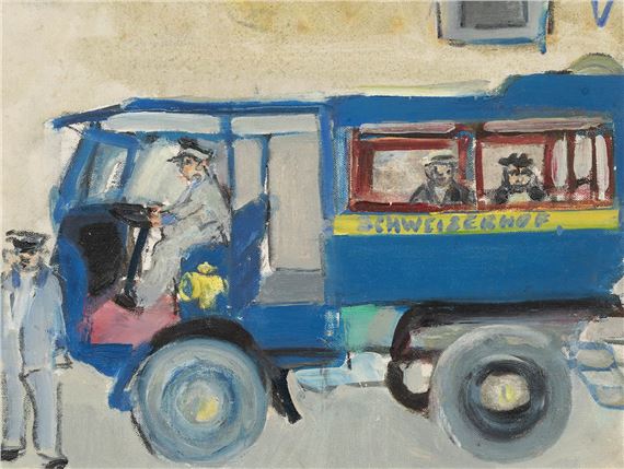 Omnibus of the Schweizerhof hotel in Lucerne by Willy Leopold Guggenheim Varlin, 1953