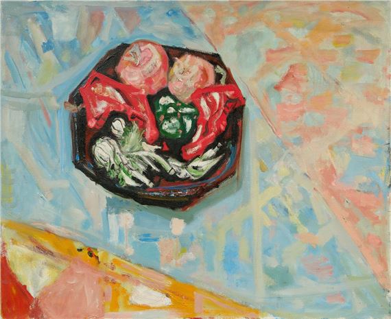 Plate with fruits by Max Gubler, 1953