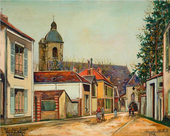 L'église Saint-Laurent à Nogent-le-Rotrou by Maurice Utrillo, 1928