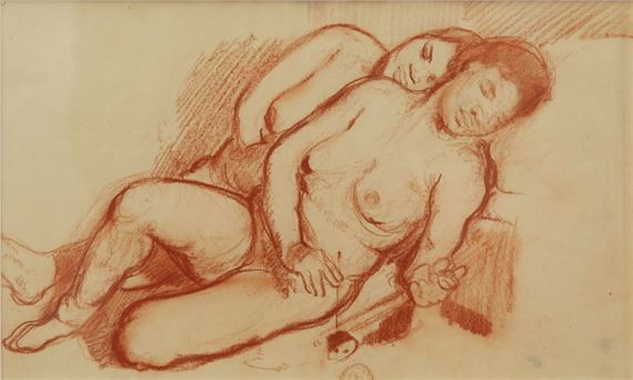 Opium smokers. Sanguine... - Lot by Jean Bouchaud