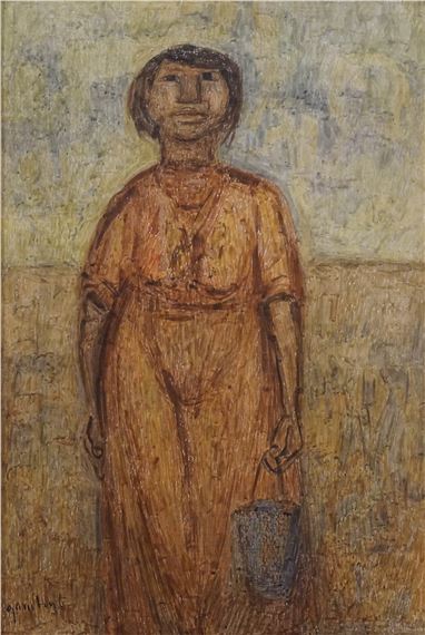 MUJER CON BALDE by Leónidas Gambartes