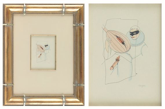 The Passionate Lute Player by Toyen, 1932