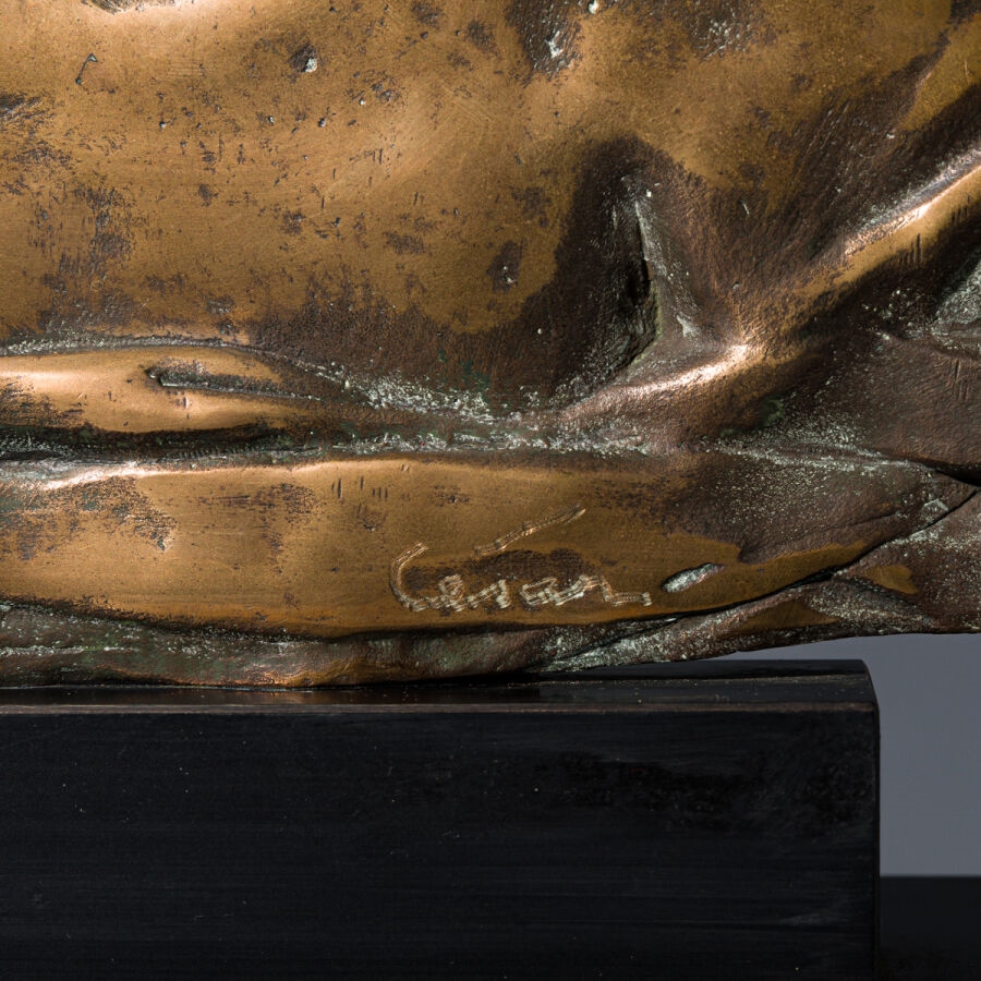 Artwork by César Baldaccini, Donatello, CÉSAR (1921-1998) CÉSAR BALDACCINI DIT Rieur d'après Donatello (Denyse Durand-Ruel 3708 ) Bronze, Made of bronze