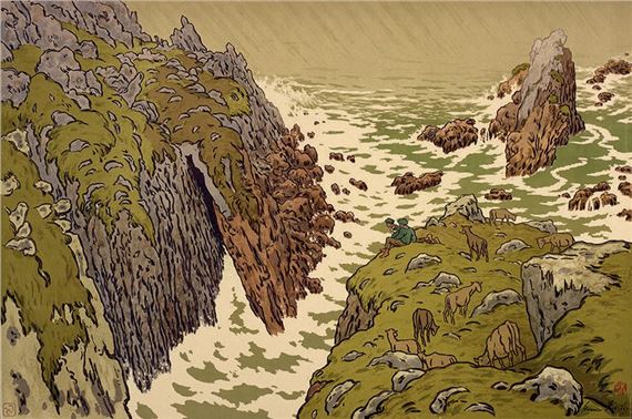 Henri Rivière | The cliff (1897) | MutualArt
