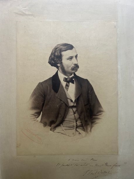 Artwork by Pierre Petit, Portrait of lawyer and press owner Paul Dalloz, Made of Albumen print