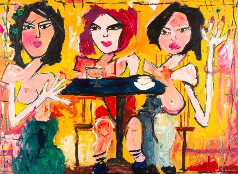 Artwork by Astolfo Funes, Mujeres, 2007, Made of Oil on canvas