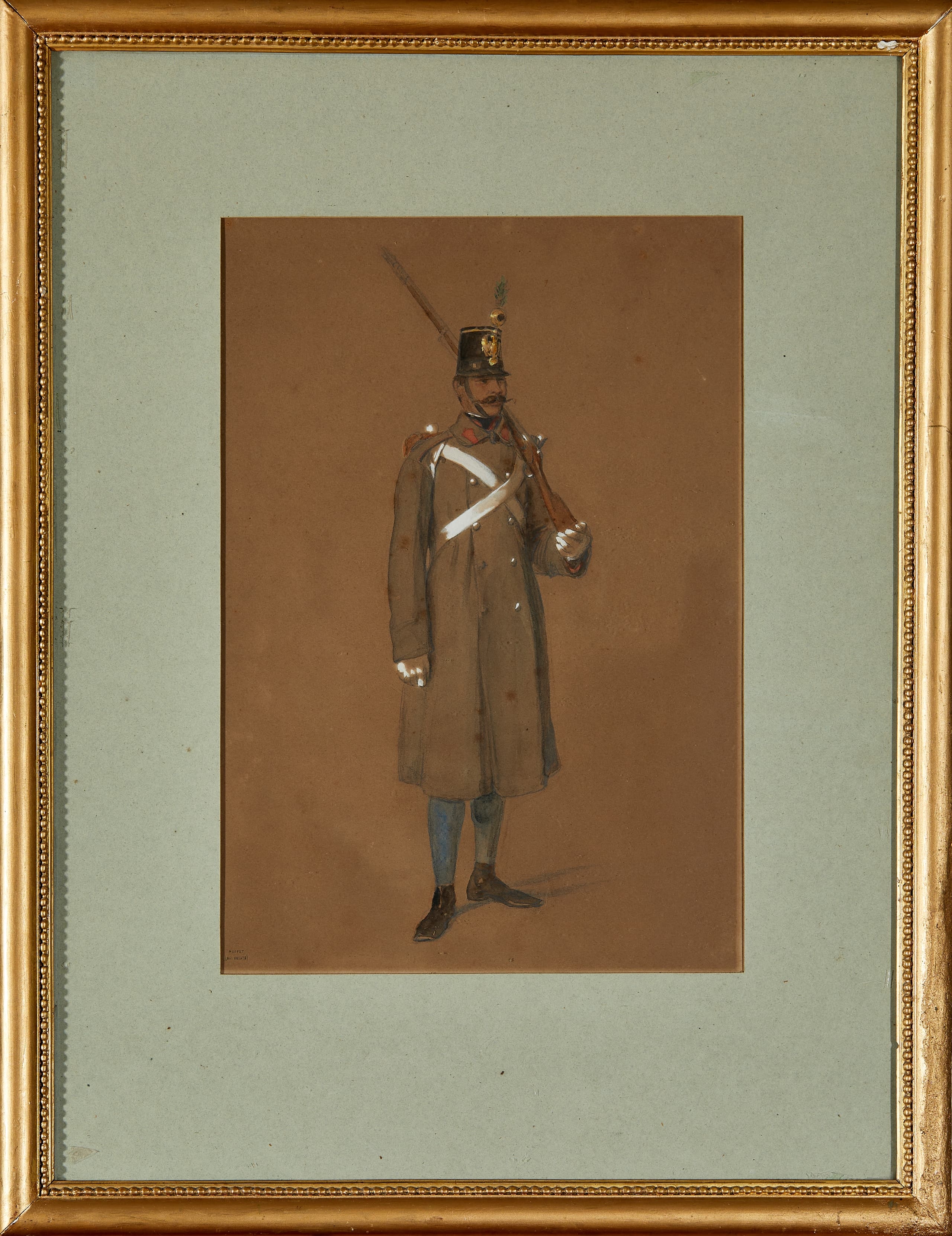 Denis Auguste Marie Raffet | Portrait of an Austrian Soldier | MutualArt