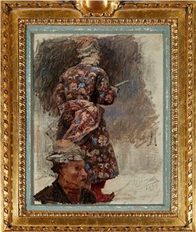 Cossack. Cossack's head. Study for the painting 'Yermak's Conquest of Siberia - Vasily Surikov