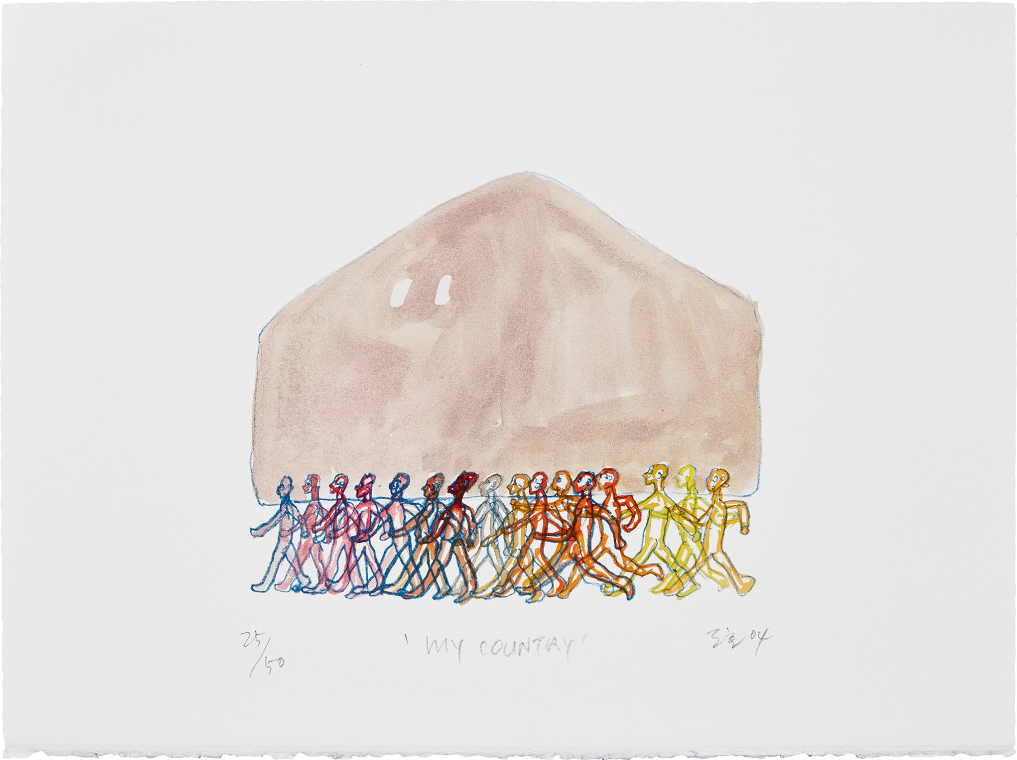 Artwork by Do Ho Suh, My Country, Made of Lithograph in colors with hand-coloring, on wove paper