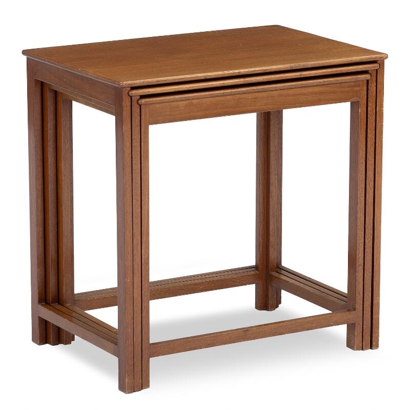 Jacob Kjaer | Set of three solid mahogany nesting tables | MutualArt