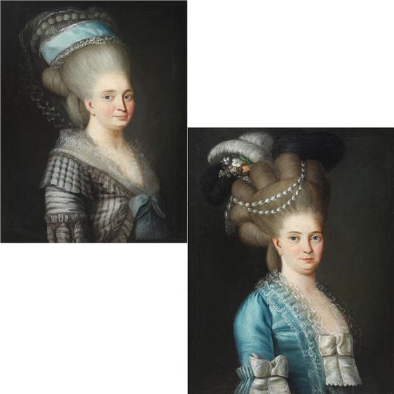 Two sister portraits of resp - Paul Ipsen