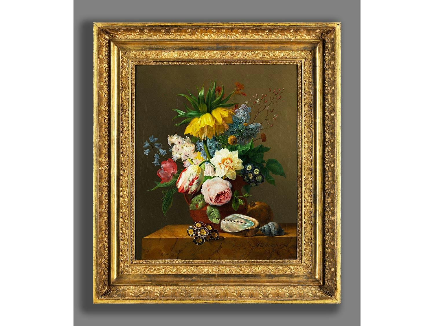 Artwork by Anthony Oberman, STILLLEBEN MIT BLUMEN, Made of Öl auf Leinwand