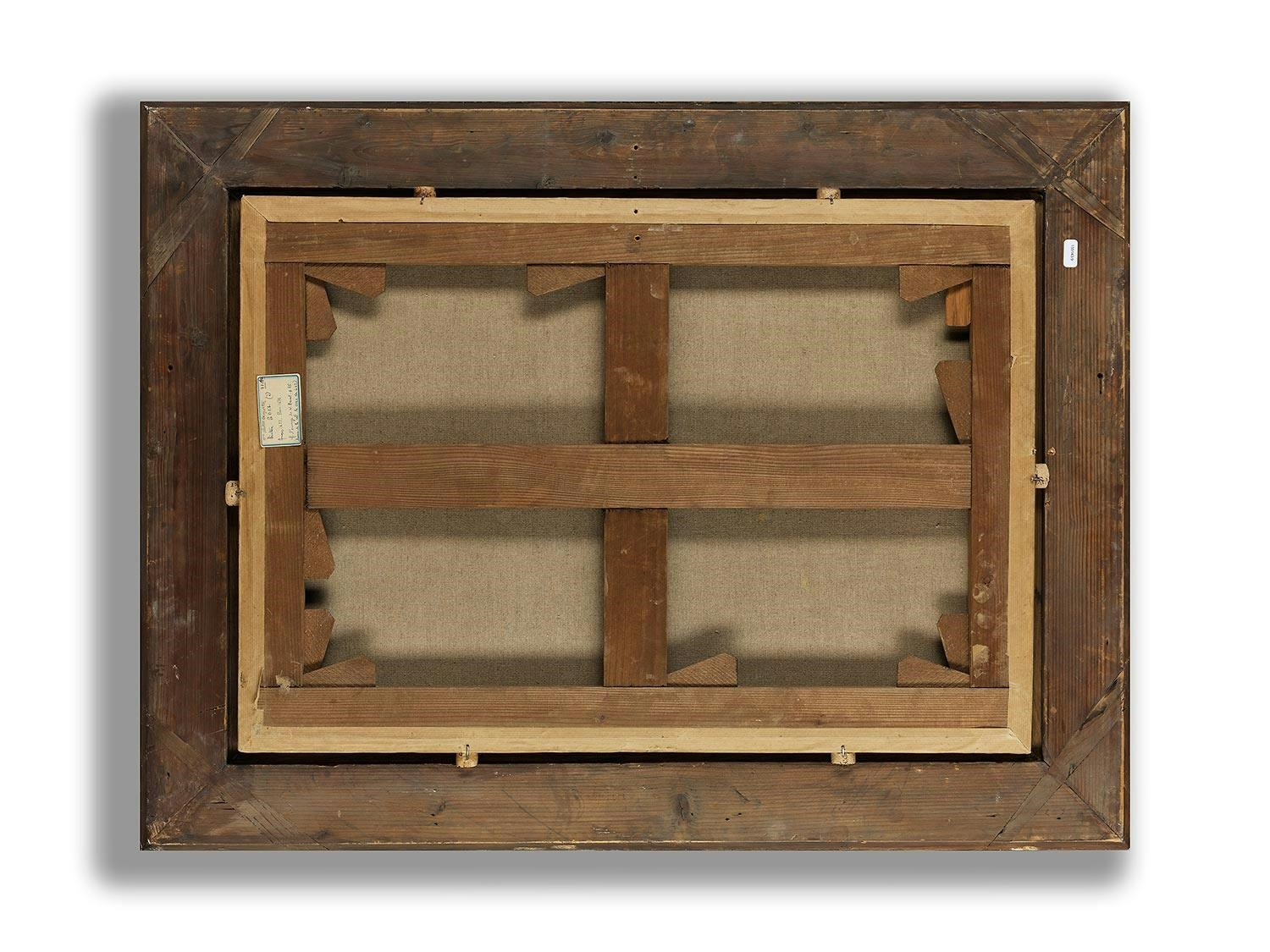 Artwork by Bernard Nicasius, WALDLANDSCHAFT MIT ZWEI REHEN, Made of Öl auf Leinwand