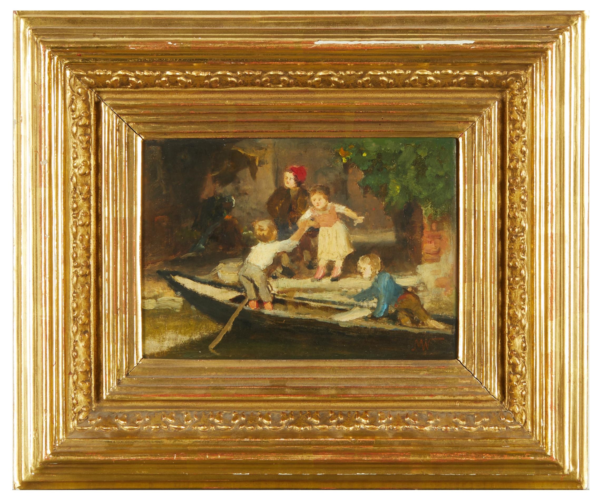 Marie Wunsch | (Wien 1862-1898 Meran) Kinder im Boot | MutualArt