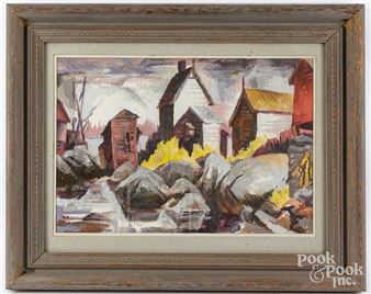 Harry Lowe (American b. 1922), watercolor - Harry Lowe