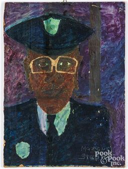 Marcus Staples, oil on board - Marcus J. Staples