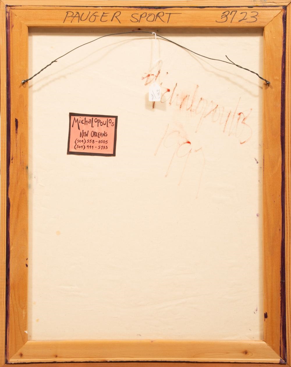 Artwork by James Michalopoulos, Pauger Sport, Made of oil on canvas