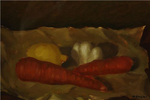 still life with carrots - Giuseppe Manoni