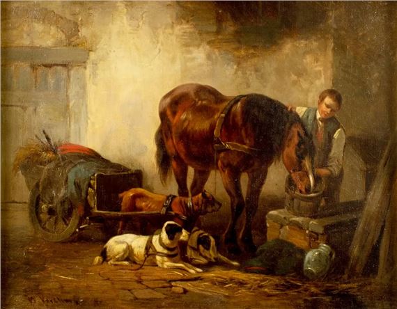 Wouter Verschuur The Younger | Feeding the Horse | MutualArt